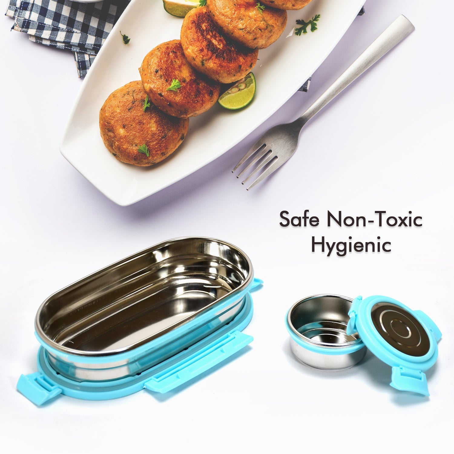 Stainless steel lunch box duo Stainless steel lunch box duo